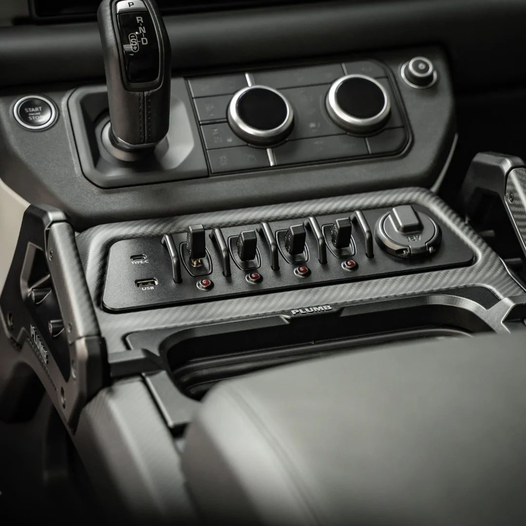Central Control System PLUMB Defender central control system switches and USB ports